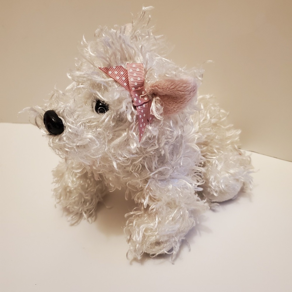White‎ Terrier Dog GANZ Webkinz Plush 9" Puppy Stuffed Animal No Code HM106